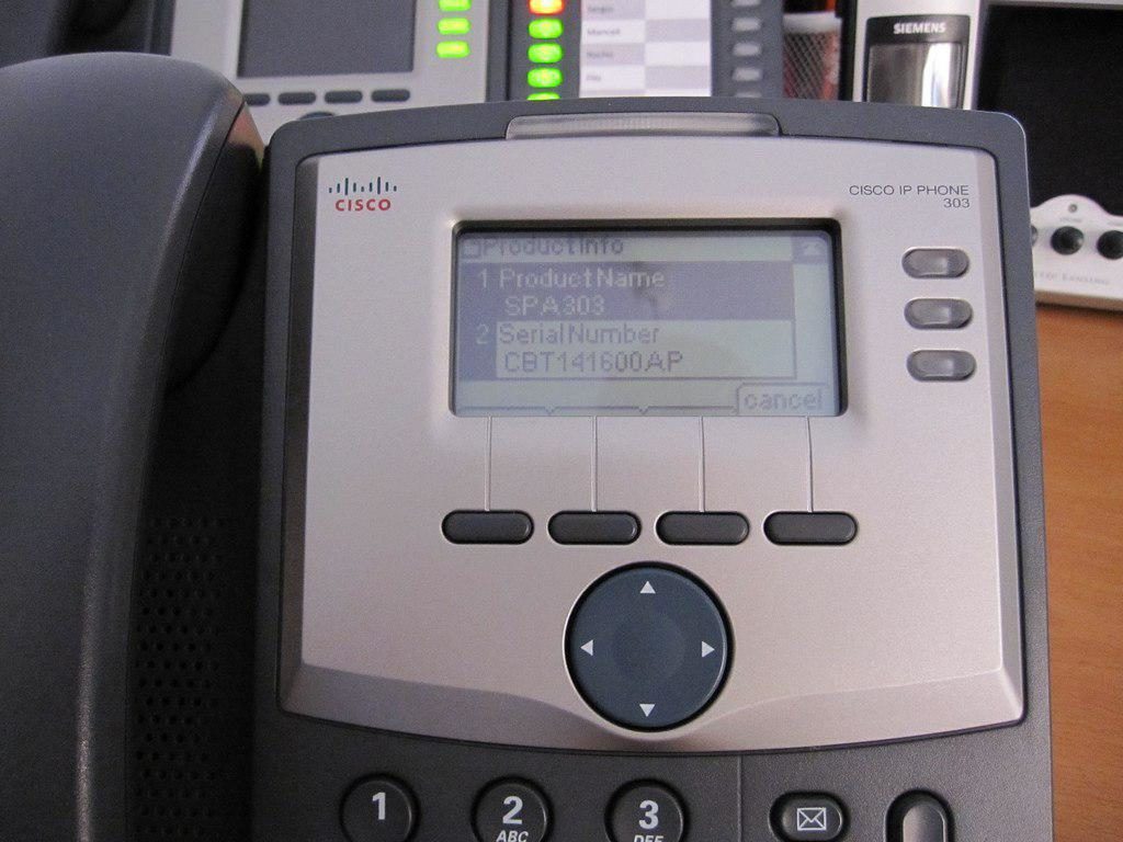Imagen de un teléfono IP Cisco 303